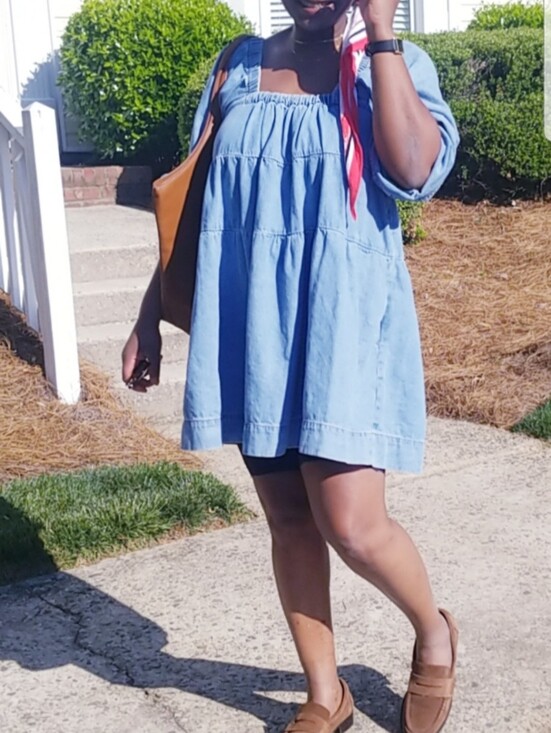 Free People Dresses & Skirts - Light Blue Denim Babydoll Dress